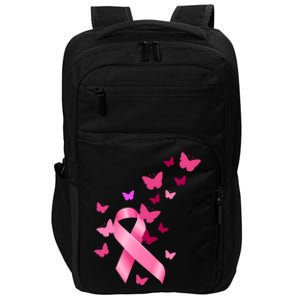 Breast Cancer Awareness Butterflies Logo Impact Tech Backpack