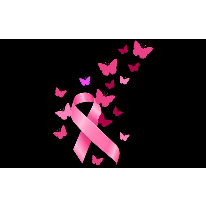 Breast Cancer Awareness Butterflies Logo Bumper Sticker