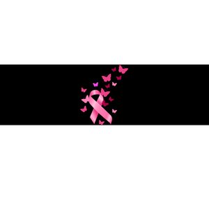 Breast Cancer Awareness Butterflies Logo Bumper Sticker