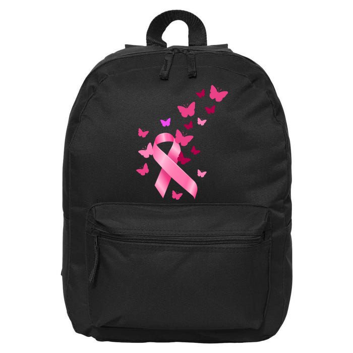 Breast Cancer Awareness Butterflies Logo 16 in Basic Backpack