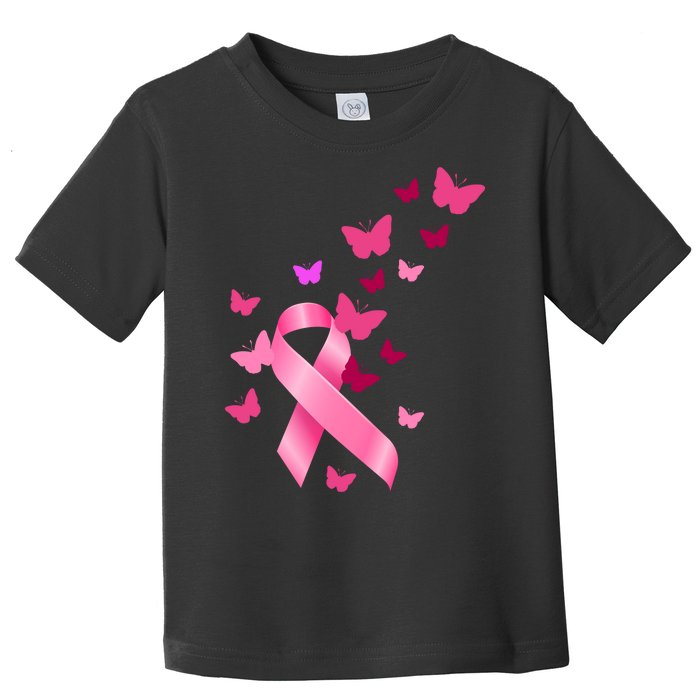 Breast Cancer Awareness Butterflies Logo Toddler T-Shirt