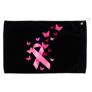 Breast Cancer Awareness Butterflies Logo Grommeted Golf Towel