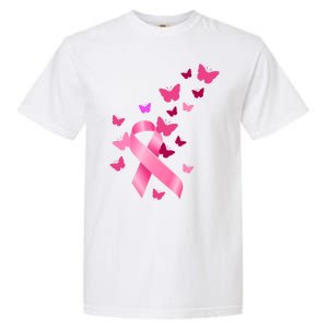 Breast Cancer Awareness Butterflies Logo Garment-Dyed Heavyweight T-Shirt