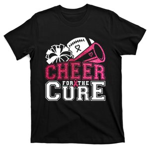 Breast Cancer Awareness Football Cheer For The Cure T-Shirt