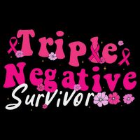 Breast Cancer Awareness Triple Negative Survivor Flowers Visor
