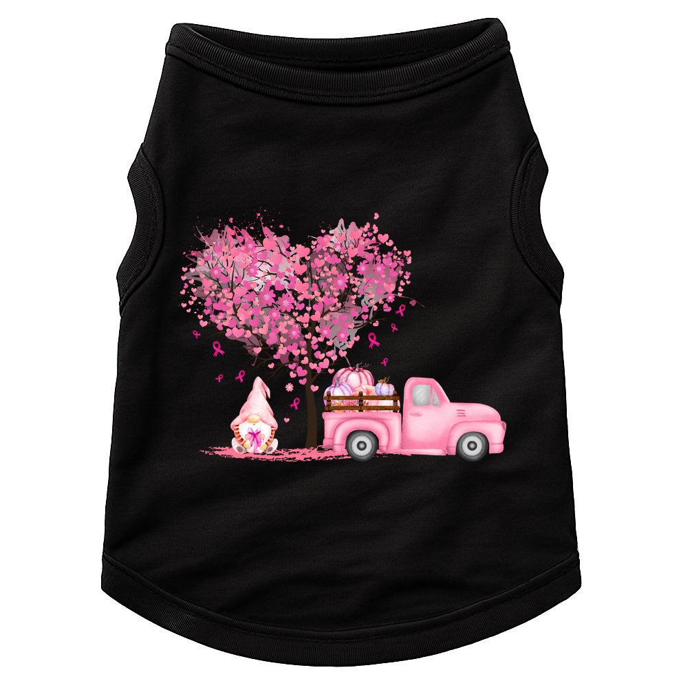 Breast Cancer Awareness Gnome Vintage Fall Truck Doggie Tank