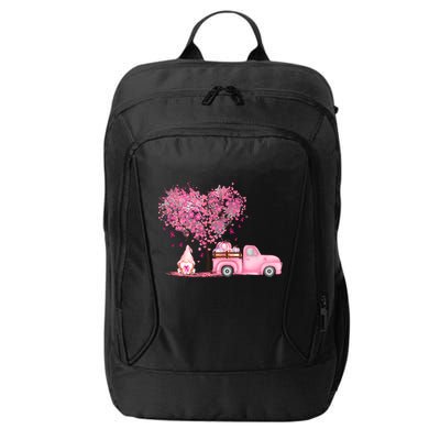 Breast Cancer Awareness Gnome Vintage Fall Truck City Backpack