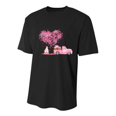 Breast Cancer Awareness Gnome Vintage Fall Truck Youth Performance Sprint T-Shirt