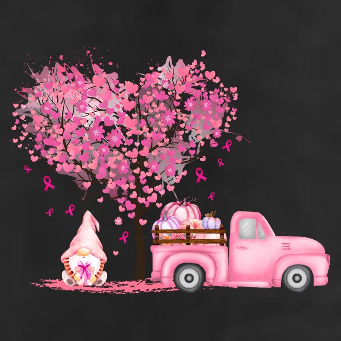 Breast Cancer Awareness Gnome Vintage Fall Truck Hat