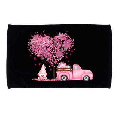 Breast Cancer Awareness Gnome Vintage Fall Truck Microfiber Hand Towel