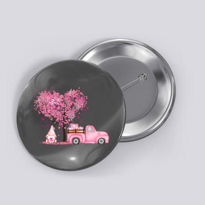 Breast Cancer Awareness Gnome Vintage Fall Truck Button