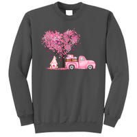 Breast Cancer Awareness Gnome Vintage Fall Truck Tall Sweatshirt