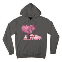 Breast Cancer Awareness Gnome Vintage Fall Truck Tall Hoodie