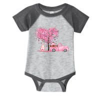 Breast Cancer Awareness Gnome Vintage Fall Truck Infant Baby Jersey Bodysuit