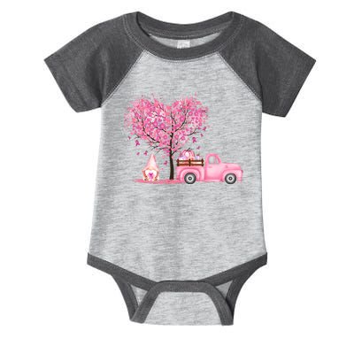 Breast Cancer Awareness Gnome Vintage Fall Truck Infant Baby Jersey Bodysuit