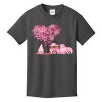 Breast Cancer Awareness Gnome Vintage Fall Truck Kids T-Shirt