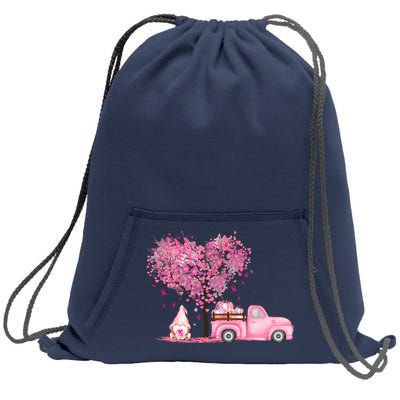 Breast Cancer Awareness Gnome Vintage Fall Truck Sweatshirt Cinch Pack Bag