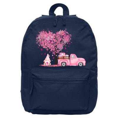 Breast Cancer Awareness Gnome Vintage Fall Truck 16 in Basic Backpack