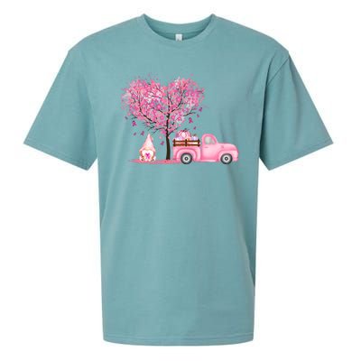 Breast Cancer Awareness Gnome Vintage Fall Truck Sueded Cloud Jersey T-Shirt