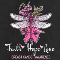 Breast Cancer Awareness Dragonfly 7 Panel Mesh Trucker Snapback Hat