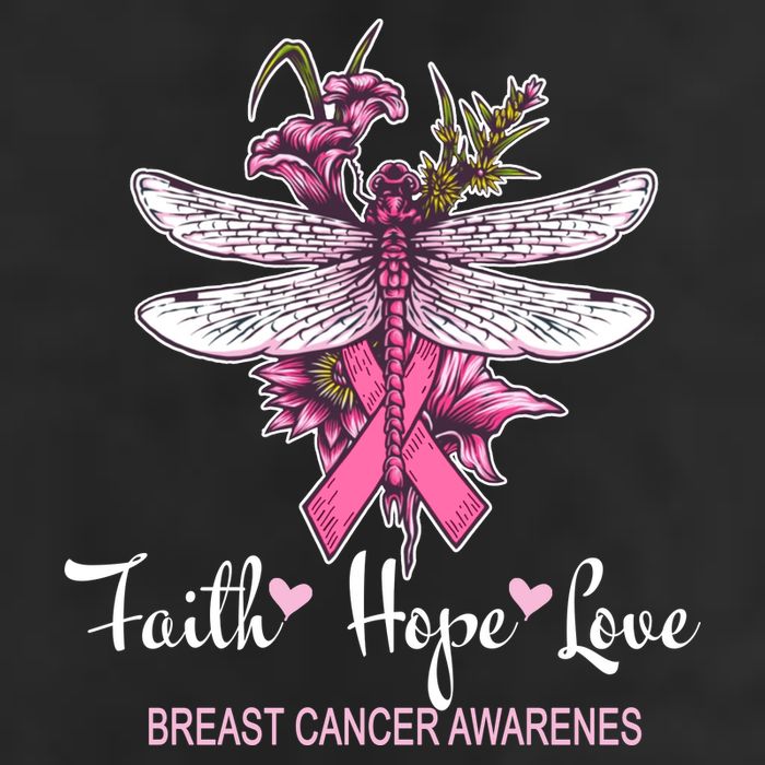 Breast Cancer Awareness Dragonfly 7 Panel Mesh Trucker Snapback Hat