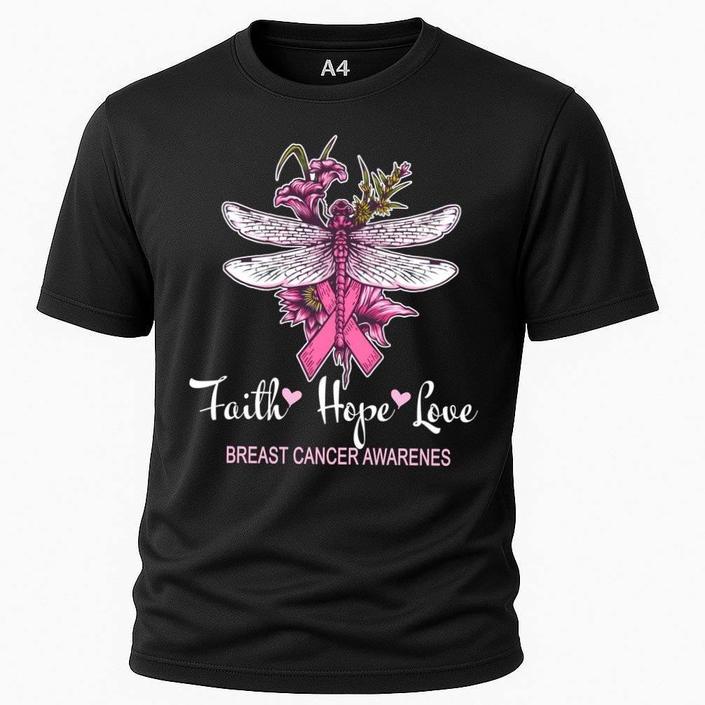 Breast Cancer Awareness Dragonfly Performance Shirt