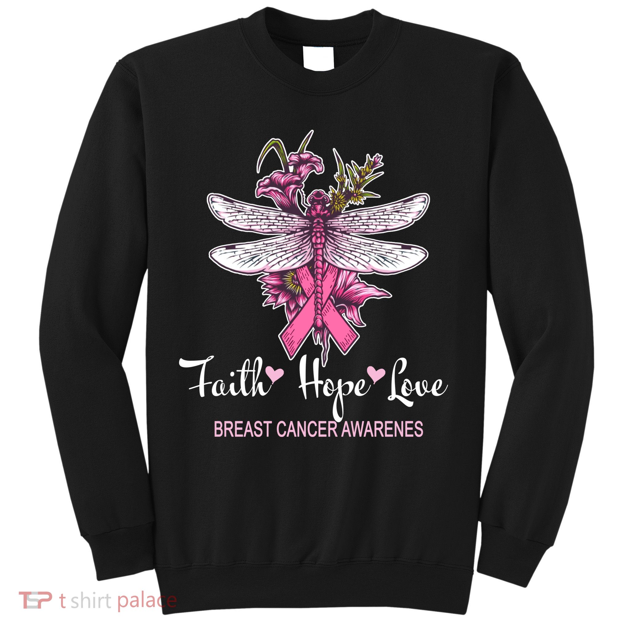 Breast Cancer Awareness Dragonfly Sweatshirt