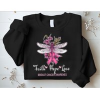 Breast Cancer Awareness Dragonfly Sweatshirt