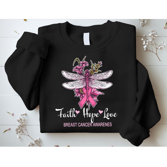 Breast Cancer Awareness Dragonfly Sweatshirt