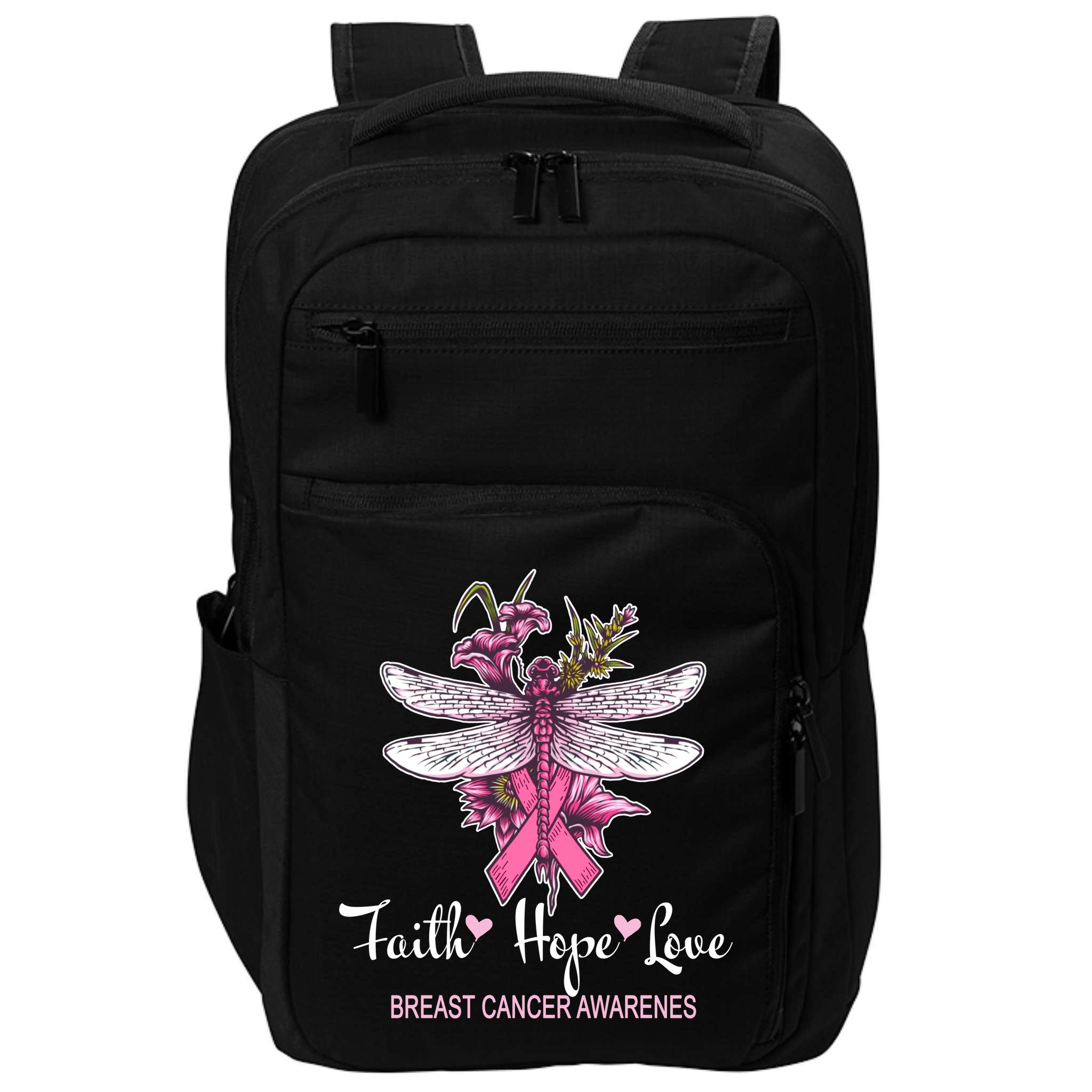 Breast Cancer Awareness Dragonfly Impact Tech Backpack