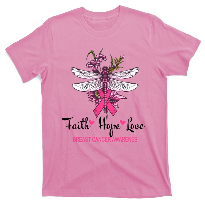 Breast Cancer Awareness Dragonfly T-Shirt