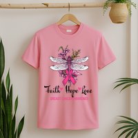 Breast Cancer Awareness Dragonfly T-Shirt