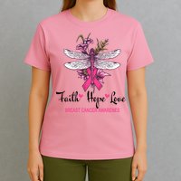 Breast Cancer Awareness Dragonfly T-Shirt
