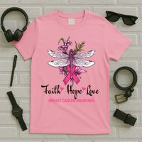 Breast Cancer Awareness Dragonfly T-Shirt
