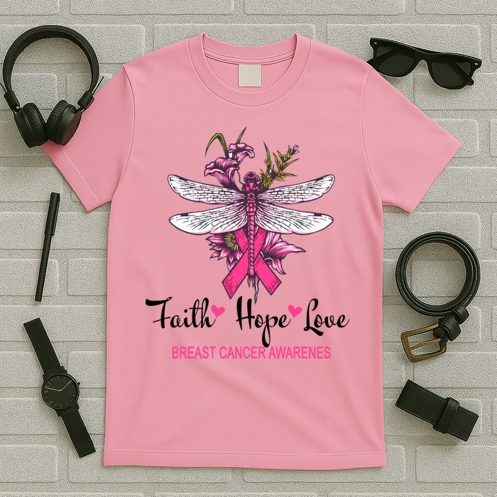 Breast Cancer Awareness Dragonfly T-Shirt
