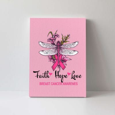 Breast Cancer Awareness Dragonfly Canvas