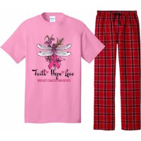 Breast Cancer Awareness Dragonfly Pajama Set