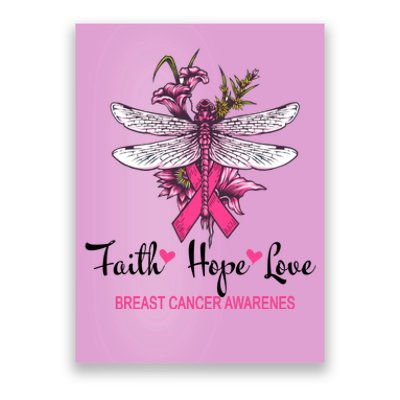 Breast Cancer Awareness Dragonfly Poster