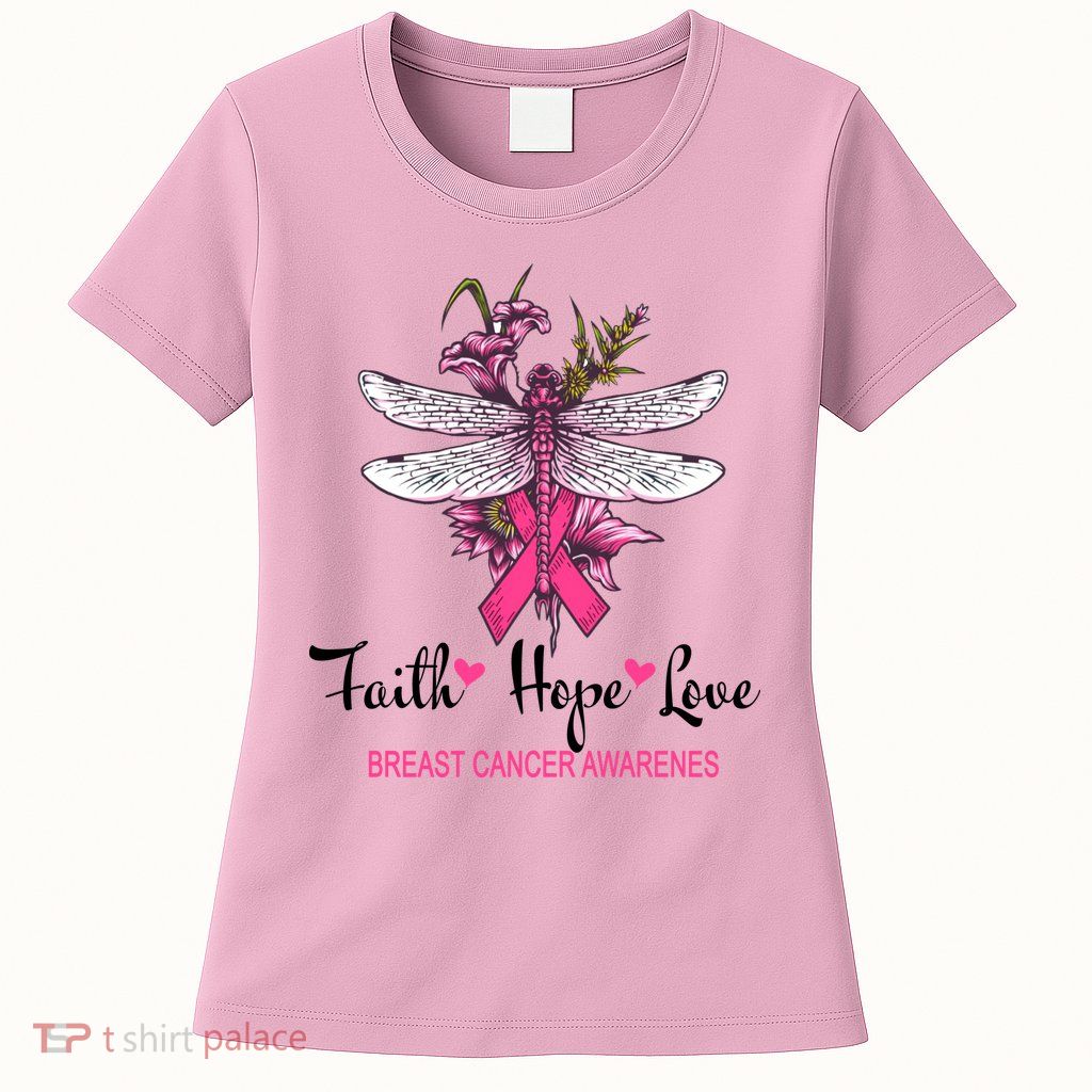 Breast Cancer Awareness Dragonfly Women's T-Shirt