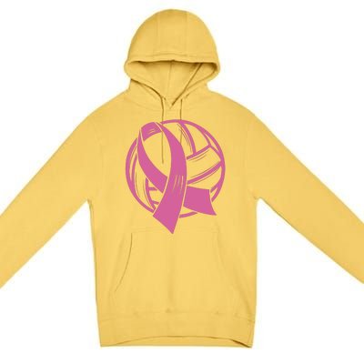 Breast Cancer Awareness Volleyball Team Supporter Premium Pullover Hoodie