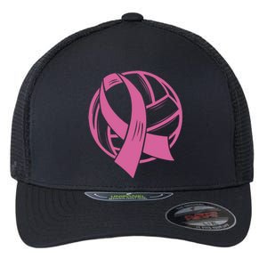 Breast Cancer Awareness Volleyball Team Supporter Flexfit Unipanel Trucker Cap