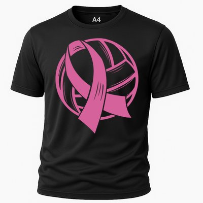 Breast Cancer Awareness Volleyball Team Supporter Cooling Performance Crew T-Shirt