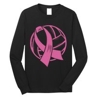 Breast Cancer Awareness Volleyball Team Supporter Long Sleeve Shirt