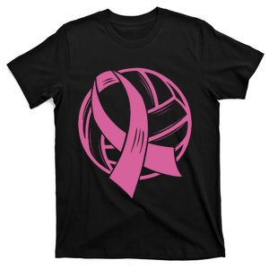 Breast Cancer Awareness Volleyball Team Supporter T-Shirt