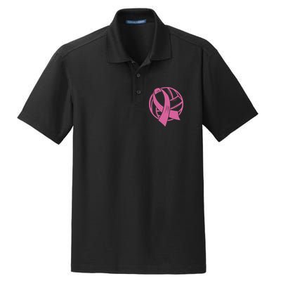 Breast Cancer Awareness Volleyball Team Supporter Dry Zone Grid Polo