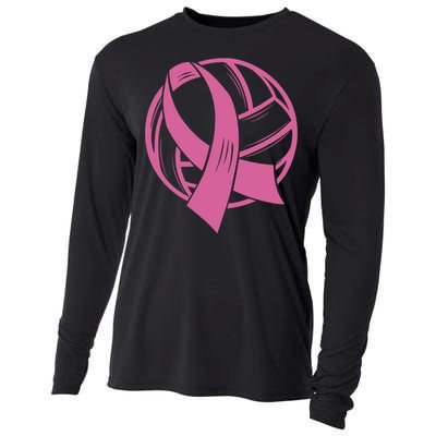 Breast Cancer Awareness Volleyball Team Supporter Cooling Performance Long Sleeve Crew