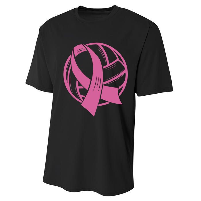 Breast Cancer Awareness Volleyball Team Supporter Performance Sprint T-Shirt