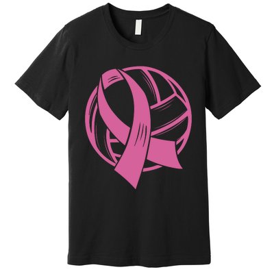 Breast Cancer Awareness Volleyball Team Supporter Premium T-Shirt