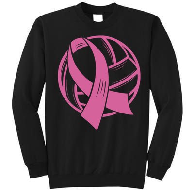 Breast Cancer Awareness Volleyball Team Supporter Tall Sweatshirt