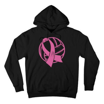 Breast Cancer Awareness Volleyball Team Supporter Tall Hoodie